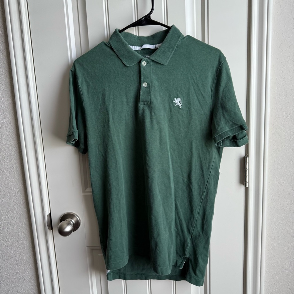 Green Polo Shirt with Embroidered Logo